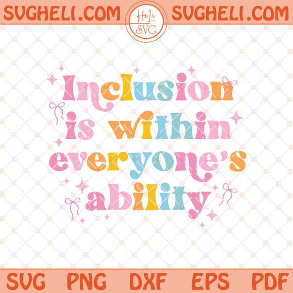 Inclusion Svg Diversity Svg Neurodiversity Svg Equality Svg Png Dxf Eps Files