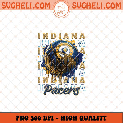 Indiana Pacers Basketball Png NBA Basketball Png Sublimation Files