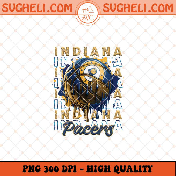 Indiana Pacers Basketball Png NBA Basketball Png Sublimation Files