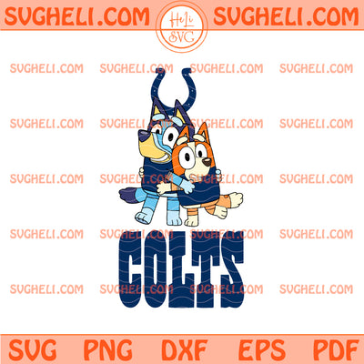 Indianapolis Colts Bluey & Bingo Football Svg Bluey NFL Svg