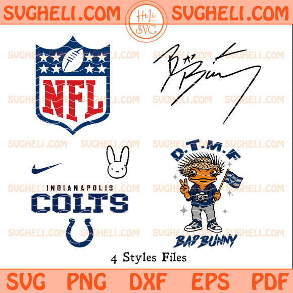 Indianapolis Colts NFL Bad Bunny Svg Indianapolis Colts Svg