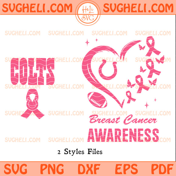Indianapolis Colts October Breast Cancer Awareness Svg