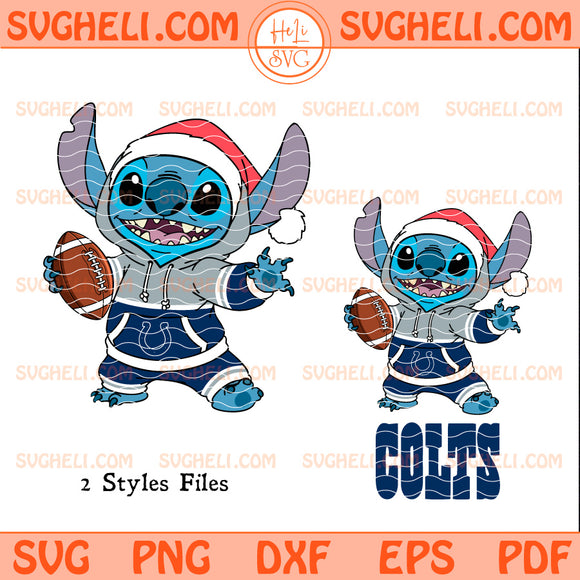 Indianapolis Colts Stitch Football Christmas Svg