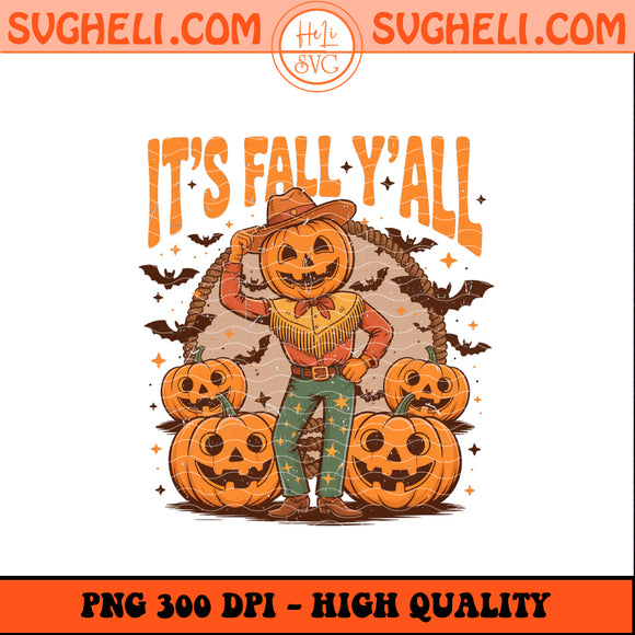 It's Fall Y'all Pumpkins Png Vintage Halloween Pumpkin Png