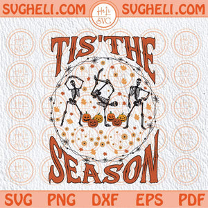 It's Fall Y'all Svg Skeleton Pumpkin Tis' the Season Png Fall Quote Svg Png Dxf Eps Files