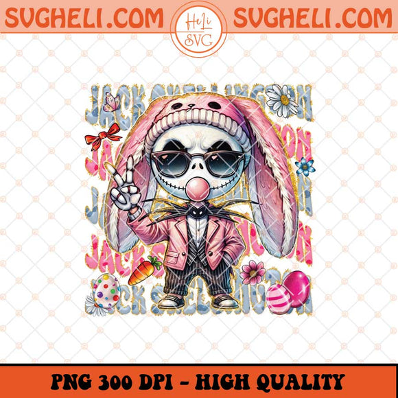 Jack Skellington Easter With Sunglasses Png Jack Bunny Png Sublimation Files