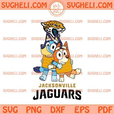 Jacksonville Jaguars Bluey & Bingo Football Svg