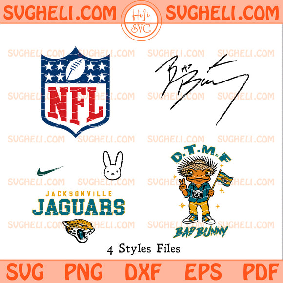 Jacksonville Jaguars NFL Bad Bunny Svg Jaguars SuperBowl Svg