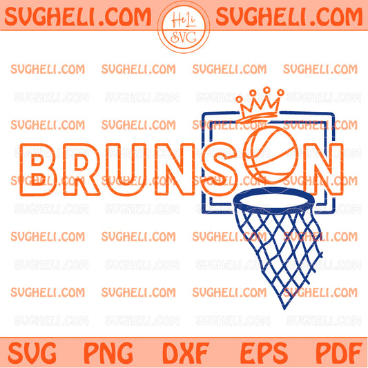 Jalen Brunson New York Knicks NBA Svg King Brunson Crown Svg
