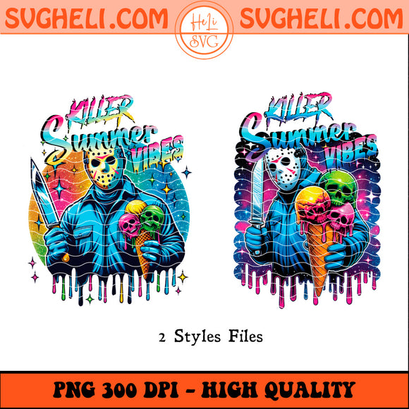 Jason Voorhees Summer Vibes Png Summer Halloween Png Sublimation Design