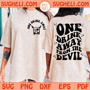 Jelly Roll Svg One Drink Away From The Devil Svg Country Music Svg Png Sublimation Dxf Eps Files