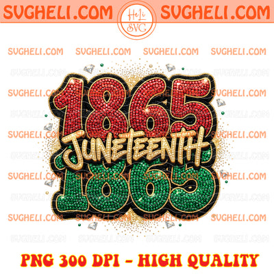 Juneteenth 1865 Faux Rhinestone Png Rhinestone Black Png