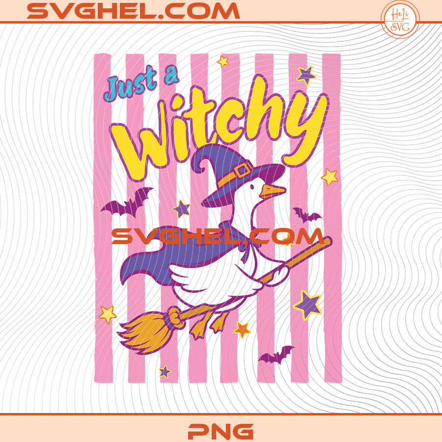 Just A Witchy Goose Png Preppy Witch Goose Halloween Png