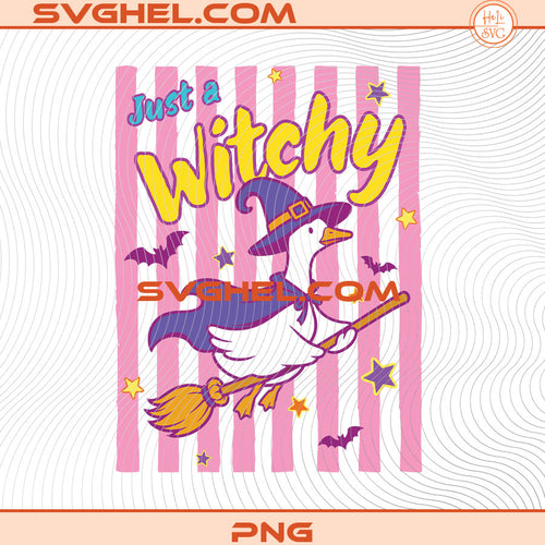 Just A Witchy Goose Png Preppy Witch Goose Halloween Png