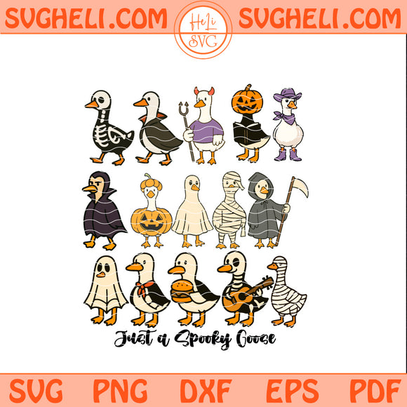 Just a Spooky Goose Svg Funny Goose Svg Halloween Svg Png Dxf Eps Pdf Files