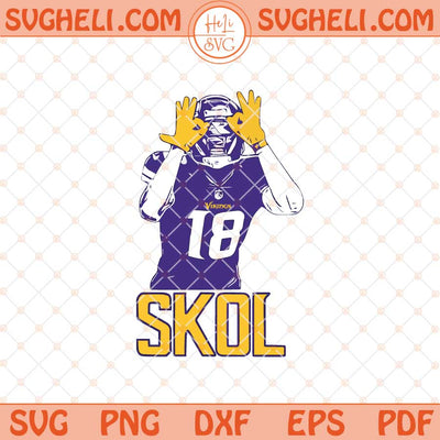 Justin Jefferson Griddy Svg Minnesota Vikings Football Svg Png Dxf Eps Files