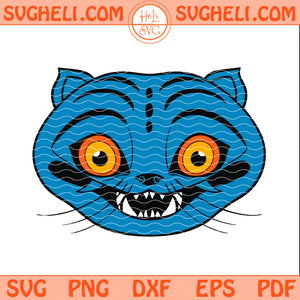 K Pop Demon Hunters Blue Tiger Face Svg Hunters Tiger Svg