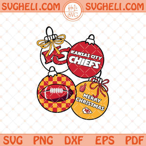 KC Christmas Ornaments Kansas City Svg Football Chiefs Svg Png Dxf Eps Files