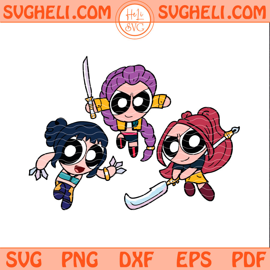Kpop Demon Hunters Huntrix Chibi Svg Zoey Mira Rumi Svg