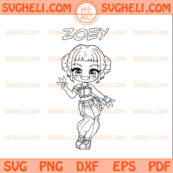 KPOP Demon Hunters Zoey Svg Huntrix Kpop Svg