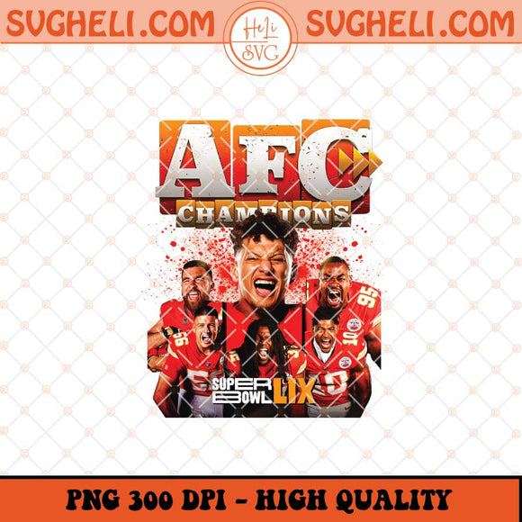 Kansas City Chiefs AFC Champions 2024 Poster Png Sublimation Files