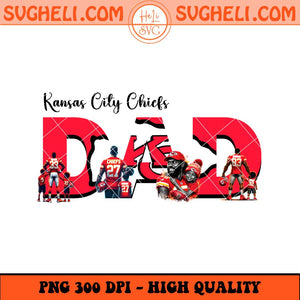 Kansas City Chiefs Dad Football Png Father's Day Football Png Sublimation Files