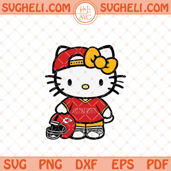 Kansas City Chiefs Hello Kitty Svg Kansas City Chiefs Svg Png Dxf Eps Files