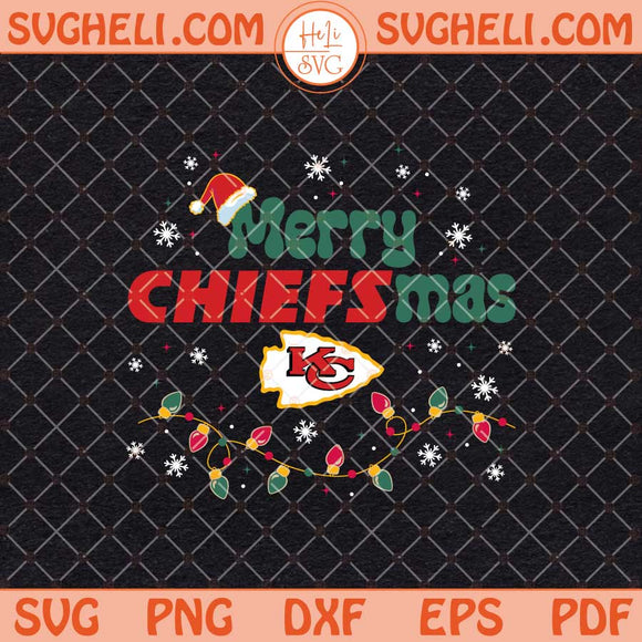 Kansas City Chiefs Merry Chiefsmas Svg Kansas City Chiefs Svg Png Dxf Eps Files