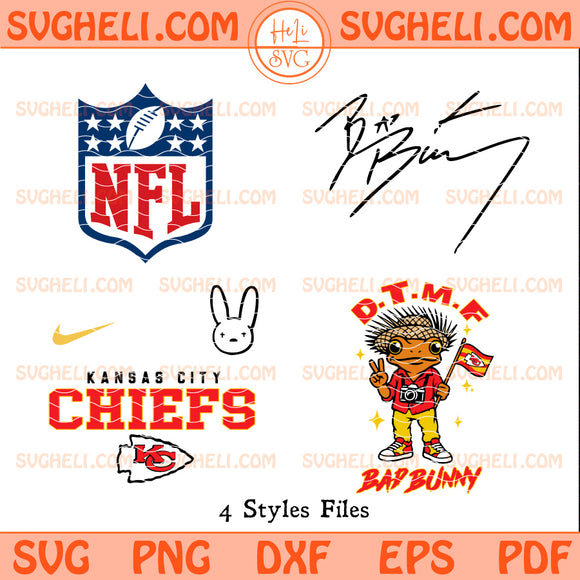 Kansas City Chiefs NFL Bad Bunny Svg Kansas City Chiefs Svg