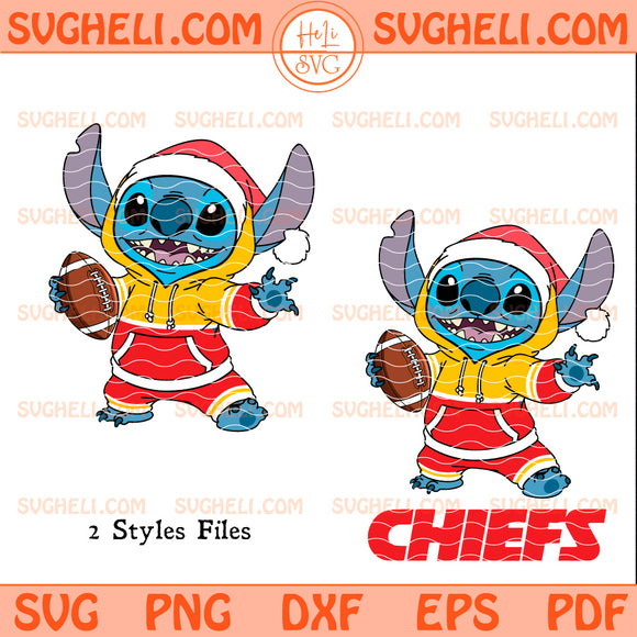 Kansas City Chiefs Stitch Football Christmas Svg