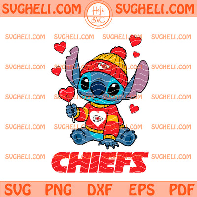 Kansas City Chiefs Stitch Valentine Football Svg Chiefs Svg
