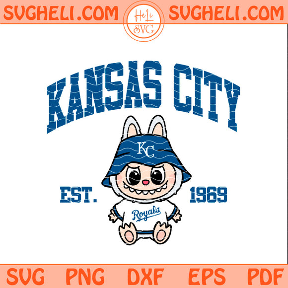 Kansas City Royals Labubu Baseball Svg Labubu MLB Svg Png Dxf Eps Pdf Files