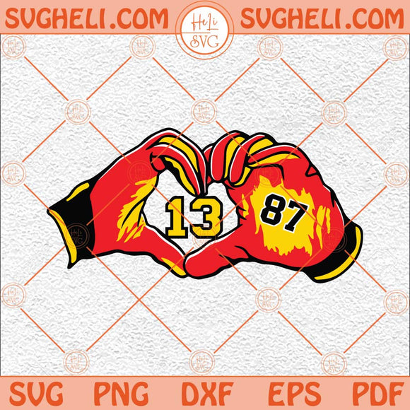 Kelce Hands Heart Svg Swelce 87 Svg Kelce Era Svg Chiefs Svg Png Dxf Eps Files