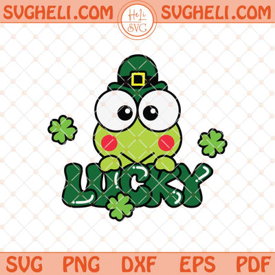 Keroppi Lucky Shamrock St Patrick’s Day Svg Lucky Svg Png Dxf Eps Files