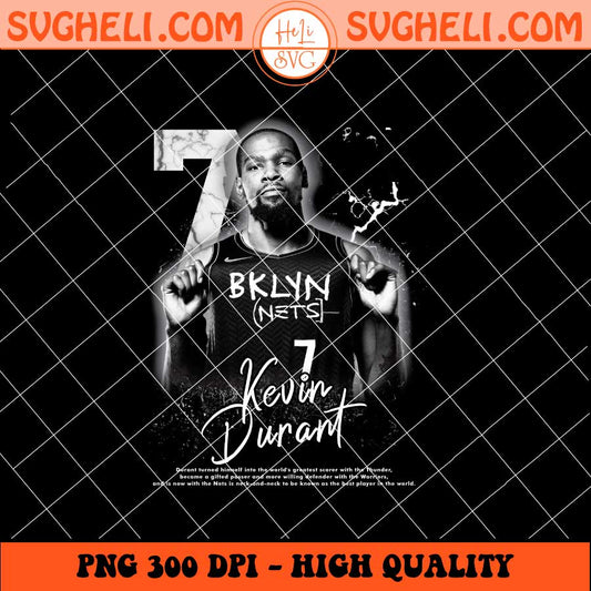 Kevin Durant 7 Brooklyn Nets Basketball Png Kevin Durant Png Sublimation Files