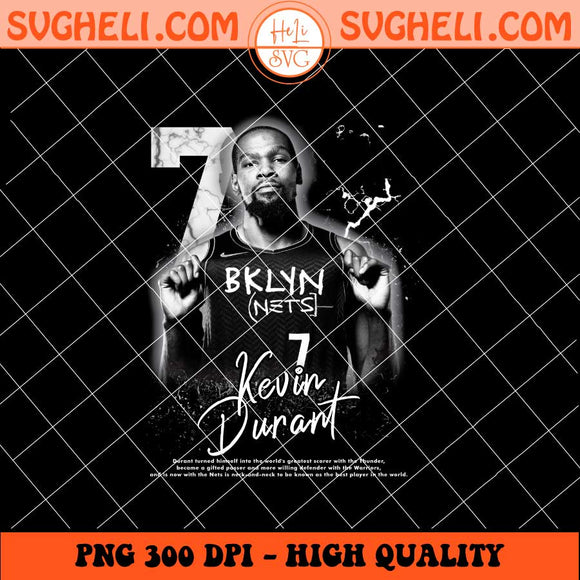 Kevin Durant 7 Brooklyn Nets Basketball Png Kevin Durant Png Sublimation Files