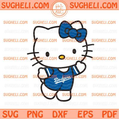 Kids Hello Kitty LA Dodgers Svg Hello Kitty Dodgers Svg