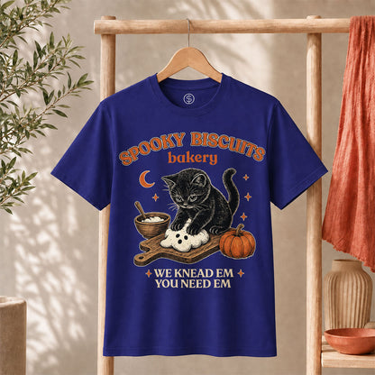 Kitty Biscuits Shirt Spooky Season T-shirt Black Cat T-shirt