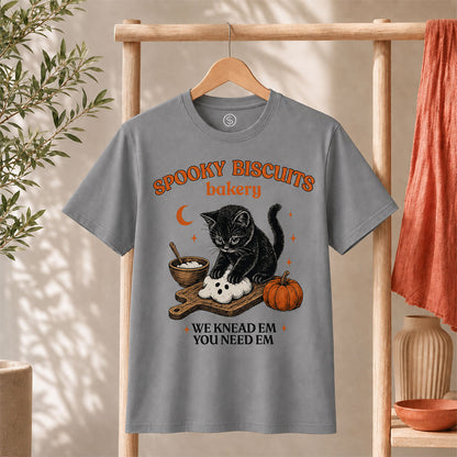 Kitty Biscuits Shirt Spooky Season T-shirt Black Cat T-shirt
