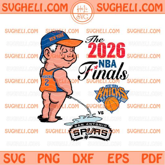 Knicks Peeing on Spurs Svg NBA Finals Knicks Vs Spurs Svg