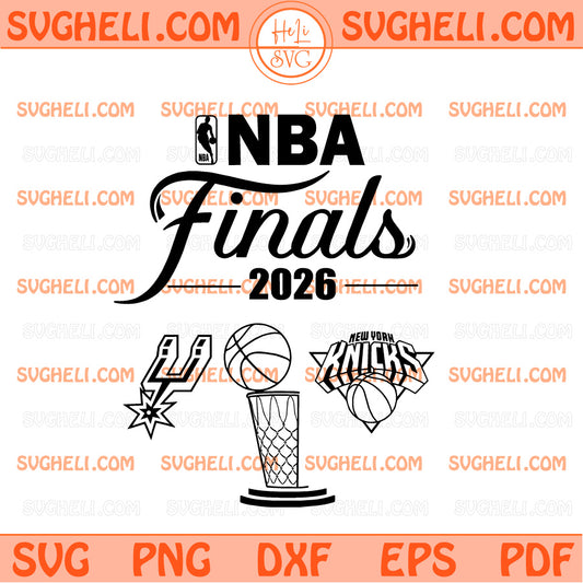 Knicks vs Spurs 2026 NBA Finals Svg Spurs Trophy Svg