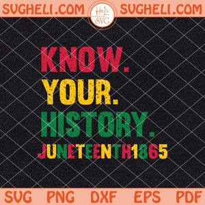 Know Your History Juneteenth Svg Juneteenth Svg Africa Svg Png Dxf Eps Files