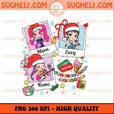 Kpop Demon Hunters Christmas Png Huntrix Christmas Clipart