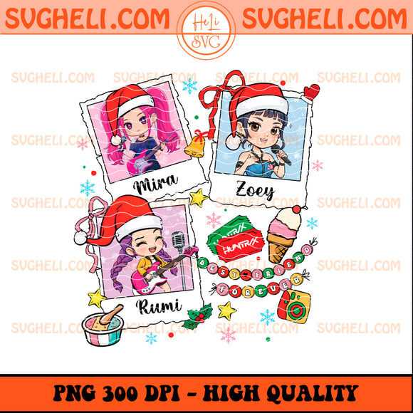 Kpop Demon Hunters Christmas Png Huntrix Christmas Clipart