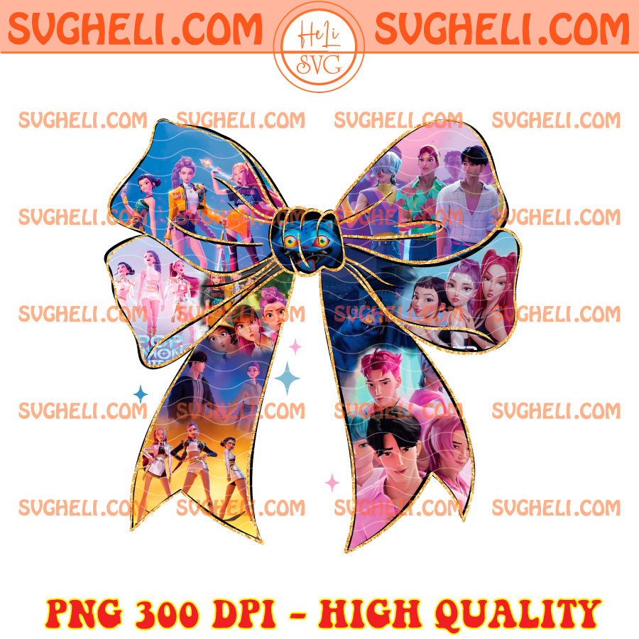 Kpop Demon Hunters Coquette Bow Png, Huntrix Teams Png