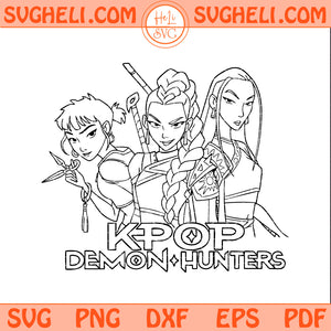 Kpop Demon Hunters Huntrix Girl Silhouette Svg Kpop Idol Svg