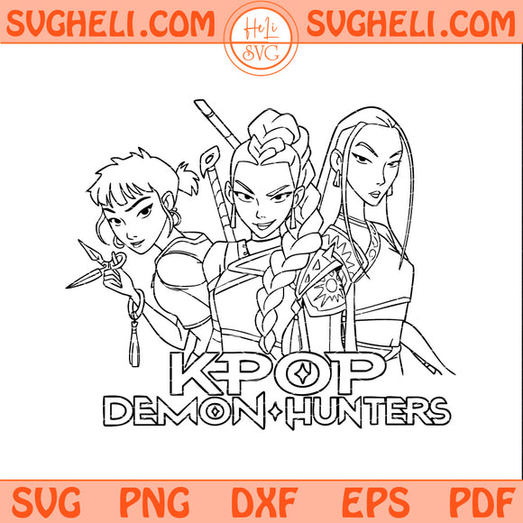 Kpop Demon Hunters Huntrix Girl Silhouette Svg Kpop Idol Svg