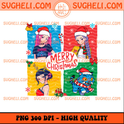 Kpop Demon Huntrix Christmas Png Mira Rumi Zoey Girl Png
