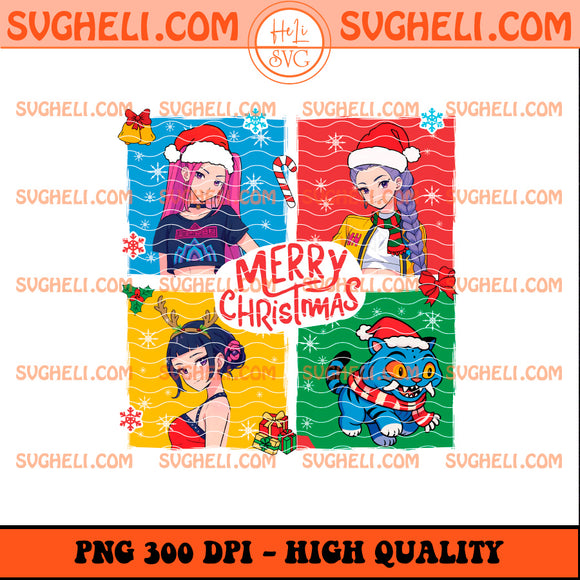 Kpop Demon Huntrix Christmas Png Mira Rumi Zoey Girl Png