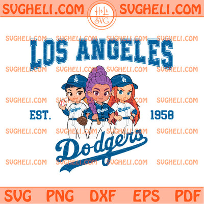 Kpop Huntrix Rumi Zoey Mira LA Dodgers EST 1958 Svg